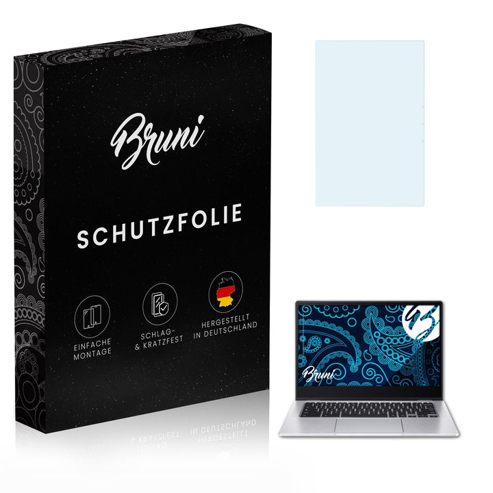Bruni Schutzfolie kompatibel mit Acer Chromebook Spin 314 Convertible CP314-1H Folie, glasklare Disp