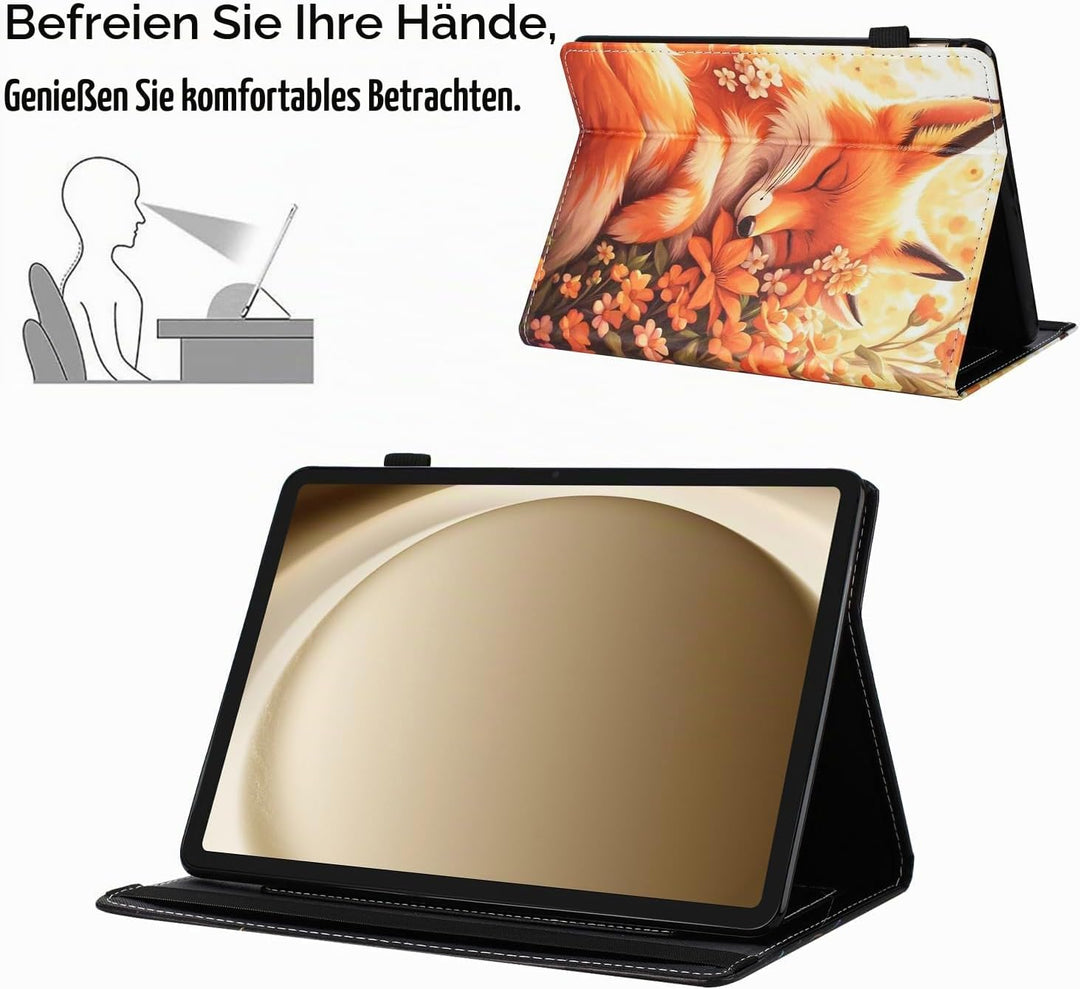 Rostsant Hülle für Samsung Galaxy Tab A9 Plus PU Leder Hülle Magnetischer Ständer Galaxy Tab A9 Plus