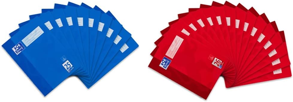 Oxford Schulheft A4, 32 Blatt, Lineatur 25, liniert mit Rand, 10 Stück & Schulheft A4, 16 Blatt, Lin