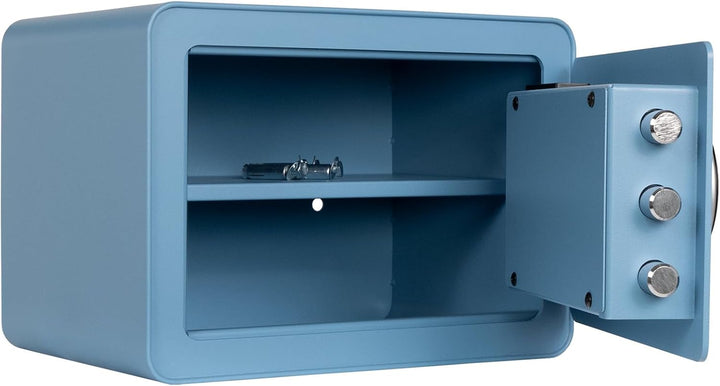 Rottner Möbeltresor Vintage-Blue Stahl Elektronikschloss Fingerprint mechanische Notöffnung Innenbel