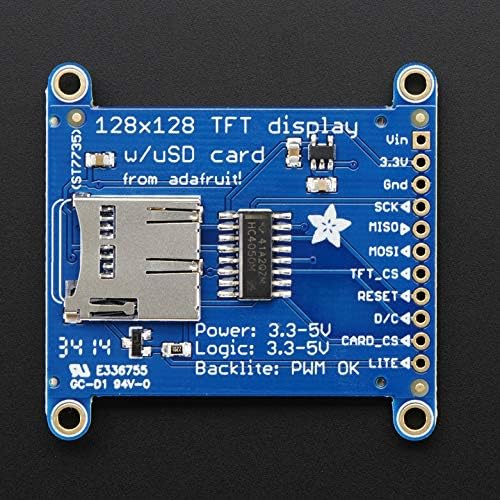 Adafruit Display-Breakout 1.44" Farb-TFT-LCD mit MicroSD-Slot - Bausatz