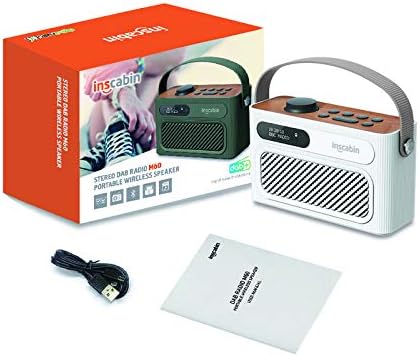 Inscabin M60 Tragbarer DAB/DAB + FM-Digitalradio/Tragbarer drahtloser Lautsprecher mit Bluetooth/Ste
