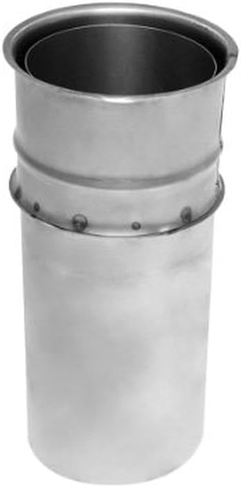 Kamino Flam Wandfutter doppelt in Silber, Doppelwandfutter aus feueraluminiertem Stahl, geprüft nach