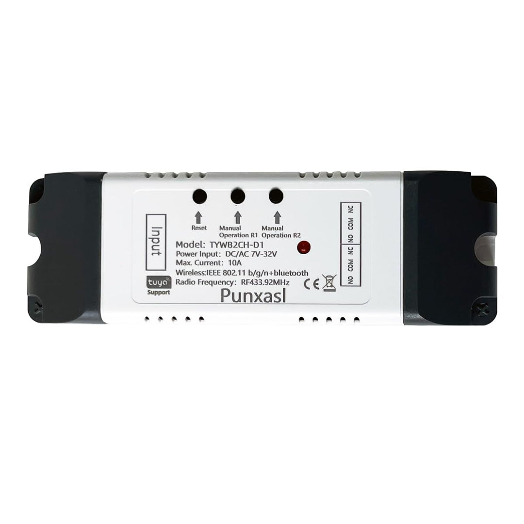 Wifi Elektrischer Linearantriebsregler, 2 Kanäle DC 12 V 24 V Wifi Smart Relaisschalter 2CH 7-32V, 2