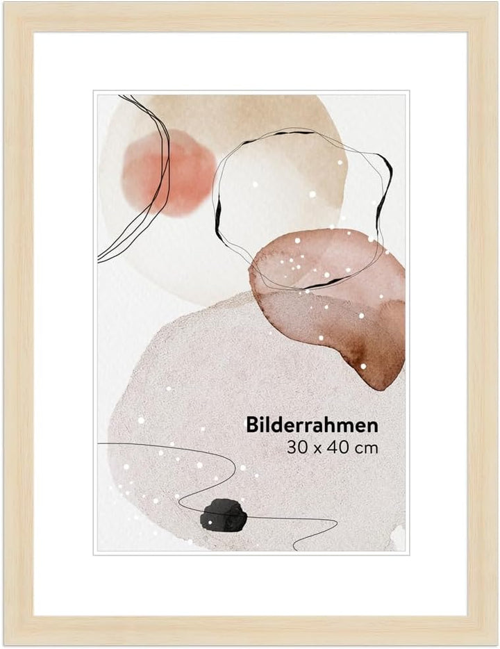 WANDStyle Bilderrahmen KLASSISCH 60x60 I Farbe: Natur I Holzbilderrahmen I Bilderrahmen Modern I Mad
