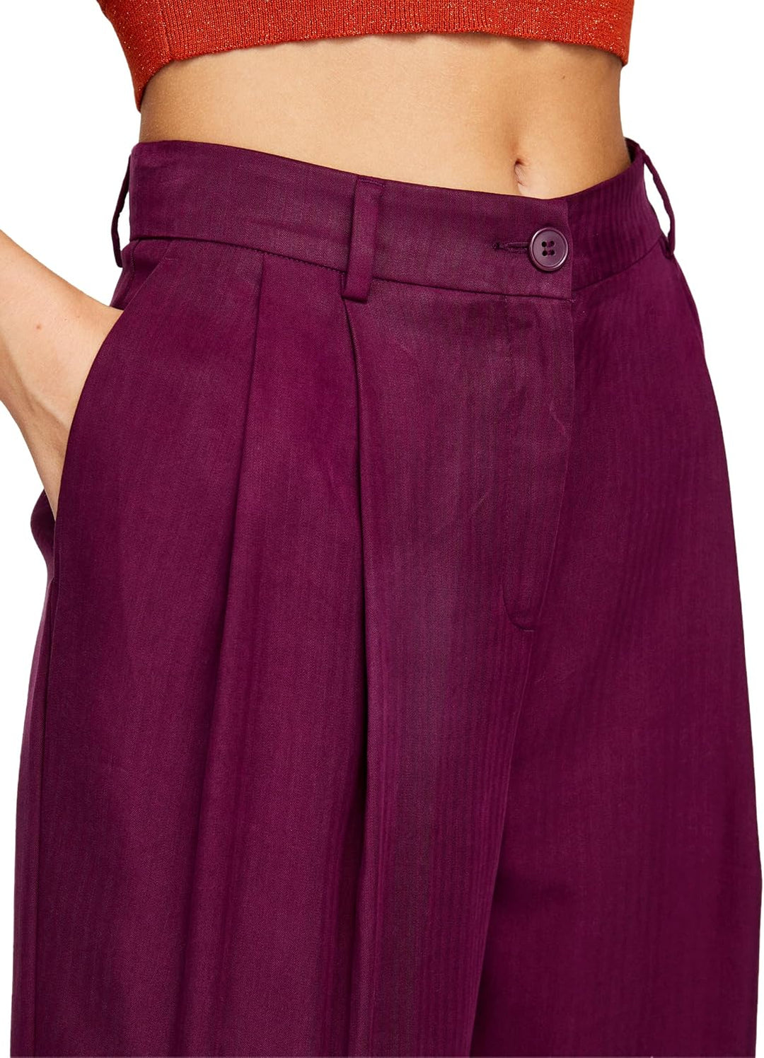 SISLEY Damen Pants 36 Purple 2p4, 36 Purple 2p4