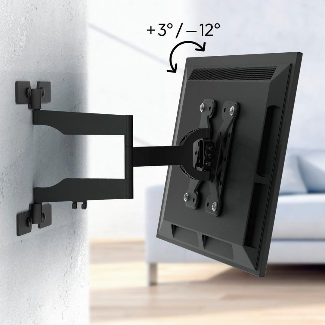 Hama TV Wandhalterung schwenkbar, neigbar, Slim (TV Wandhalterung 37-90 Zoll, VESA 100x100 bis VESA