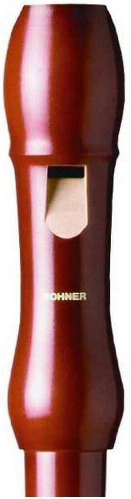 HOHNER Blockflöte, Musica Line, barock, Doppelloch, zweiteilig, Birnbaum dunkel Birnbaum lackiert Si