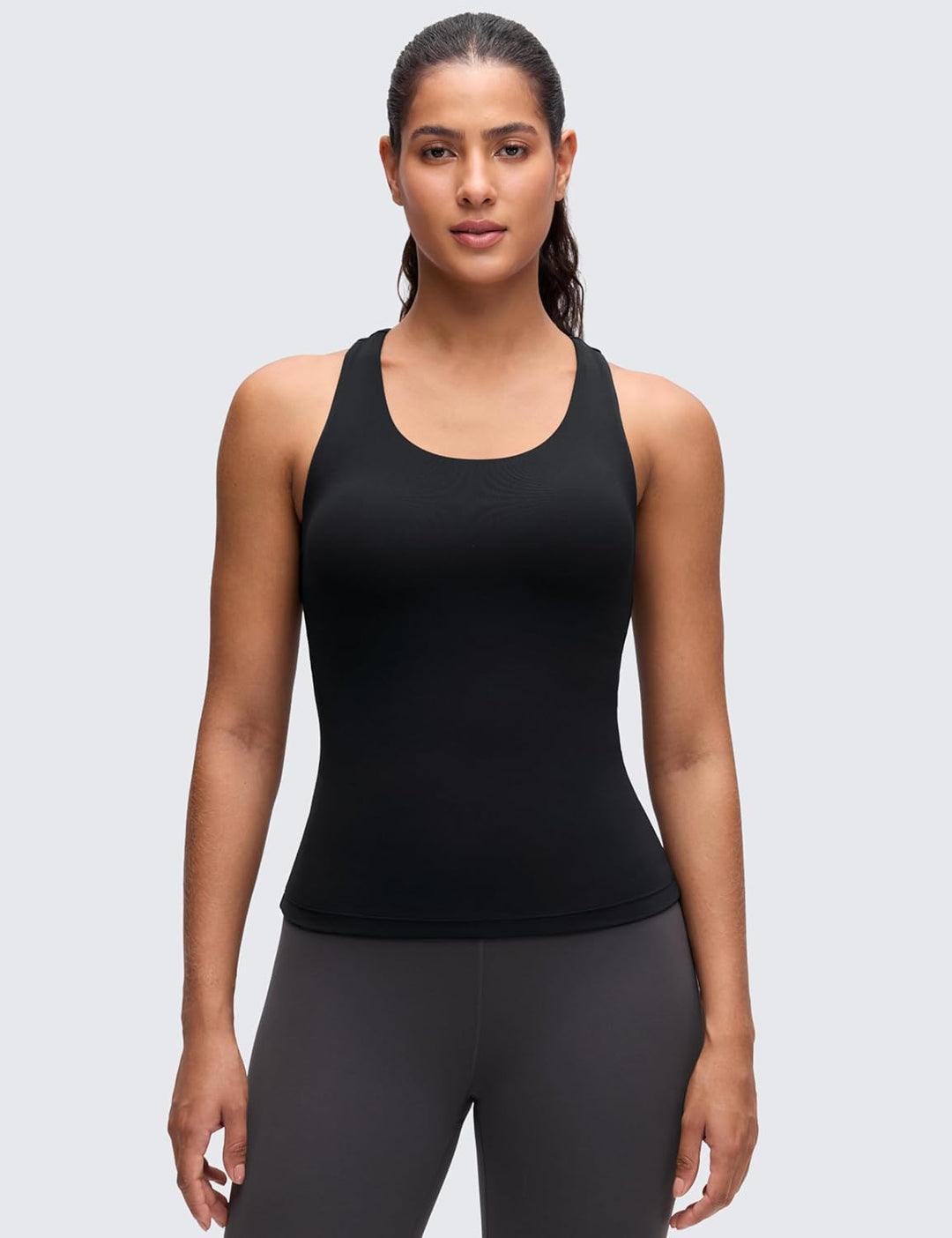 CRZ YOGA Damen Butterluxe Tank Tops Racerback Sport Top Yoga Fitness Oberteil Tanktops mit Integrier