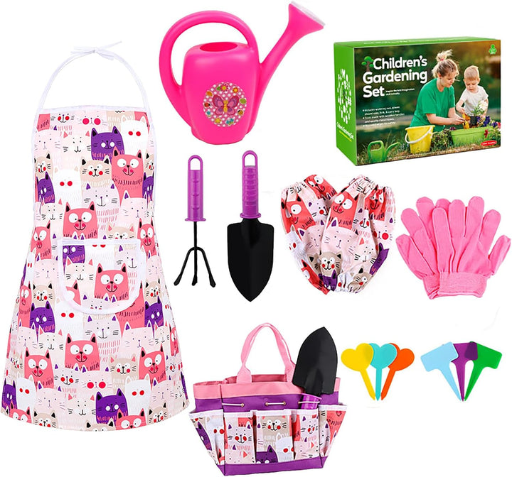 Stronrive Spielzeug Gartenarbeit Set Für Kinder, 16 Gartengeräte Für Kinder, Kinder Gärtner Tool Set