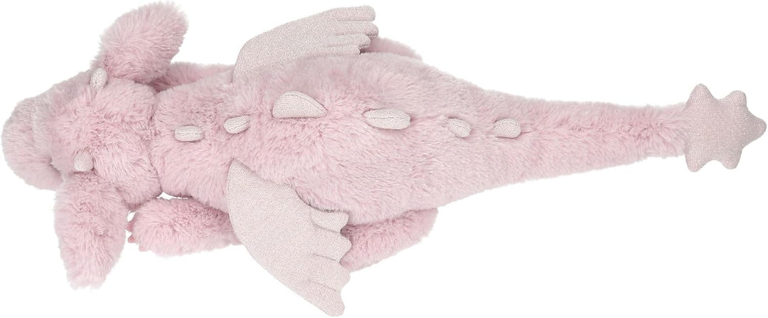 Depesche 14182 Snukis - Kuscheltier Drache in Rosa, mit weichem Fell und rosa Glitzer-Augen, ca. 50