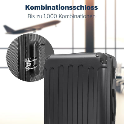 TRVLMORE Kofferset 3 Teilig Hartschale - Koffer & Trolleys Set - Reisekoffer Set 3 Teilig - Koffer S