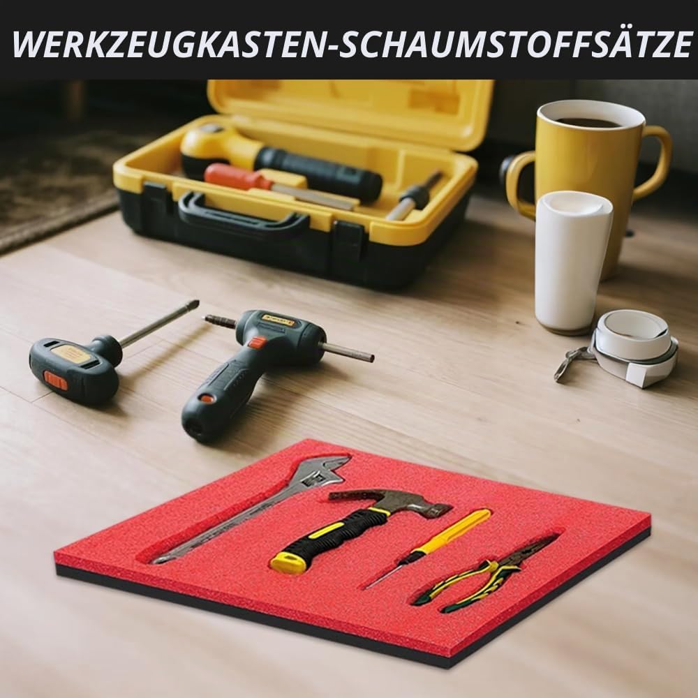 3 StüCk 40×30×5cm Schaumstoffeinlage Werkzeug,Precision Defined Werkzeugkisten-Schaumstoff,Multilaye
