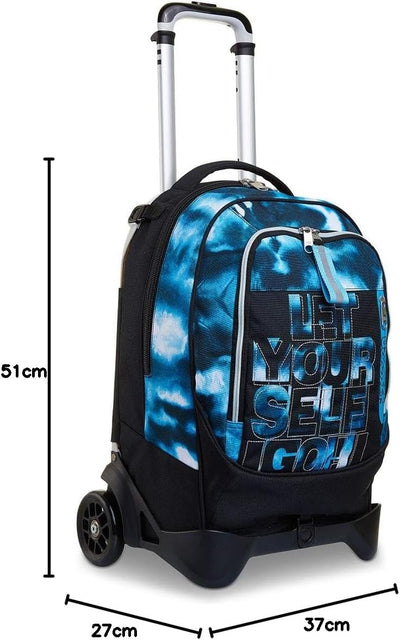 Seven TROLLEY, Rucksack mit Trolleyfunktion, Schulranzen mit Rollen, 3 in 1, Abnehmbarer Rucksack, a