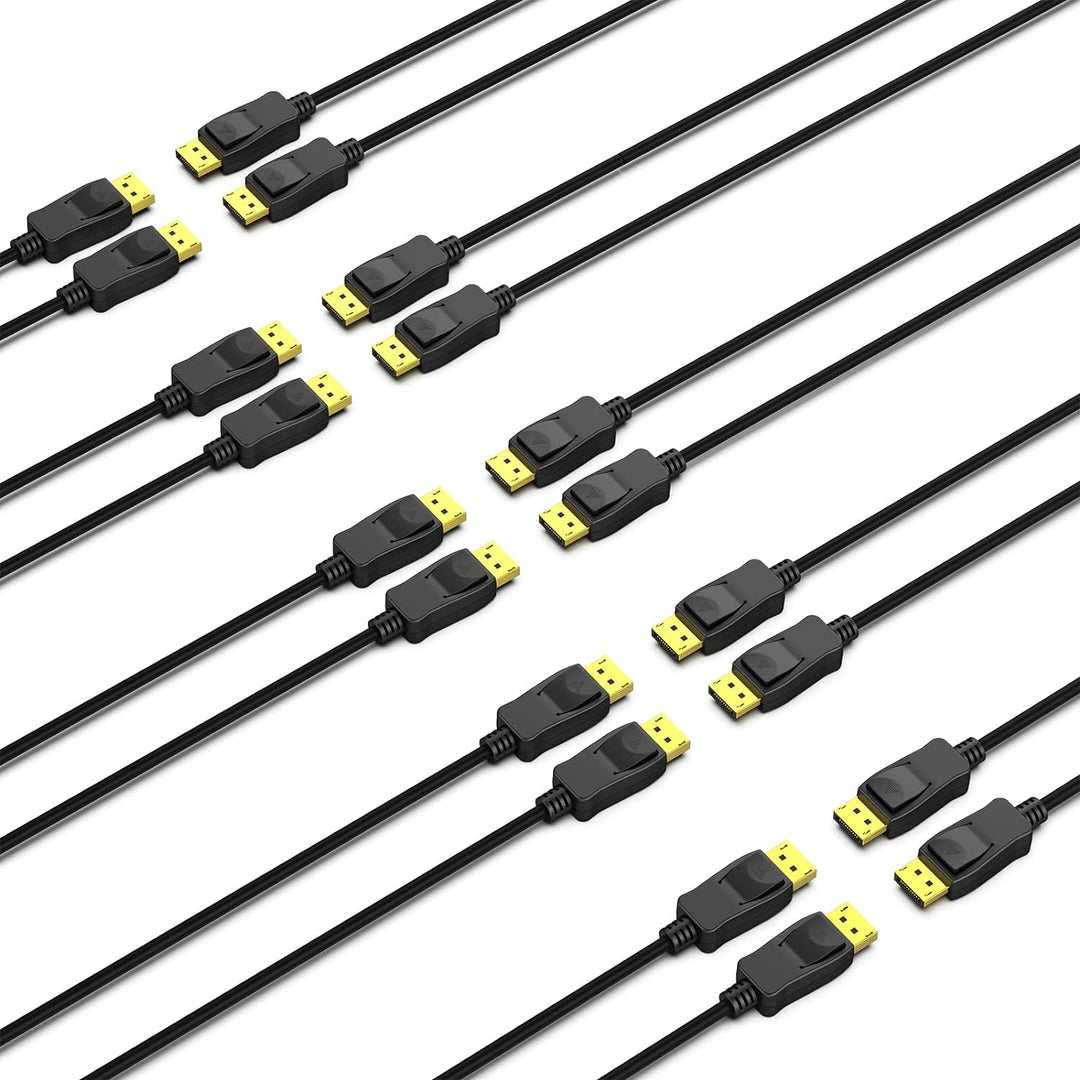 BENFEI DisplayPort Kabel, 10 Stück DisplayPort auf DisplayPort Kabel (4K@60Hz und 2K@144Hz), DP Kabe