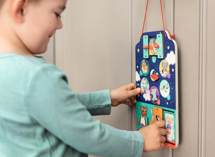 moses. 38173 Kuschelhelden Lerntafel kleine Abendroutine, Lernuhr für Kinder zum Aufhängen, spieleri
