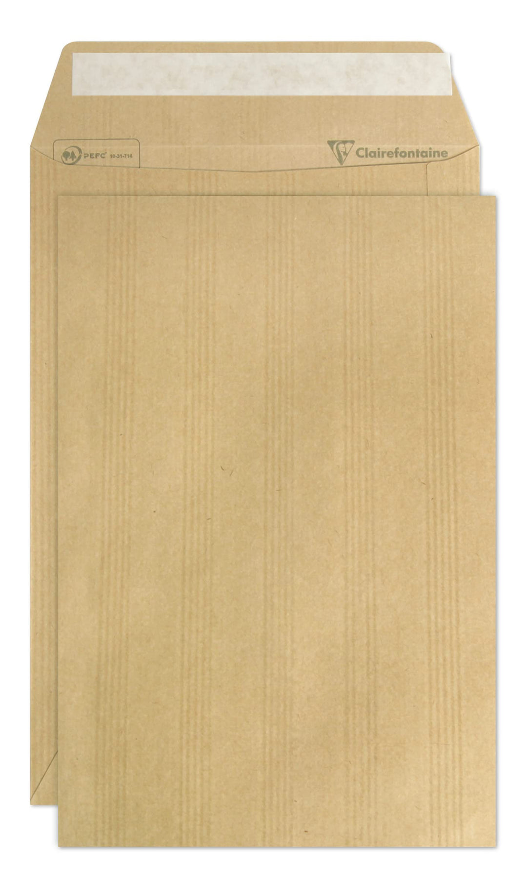 Clairefontaine 7742C - Karton mit 500 Versandtaschen Kraftbraun C5-162x229 mm, selbstklebend, 90g, 1