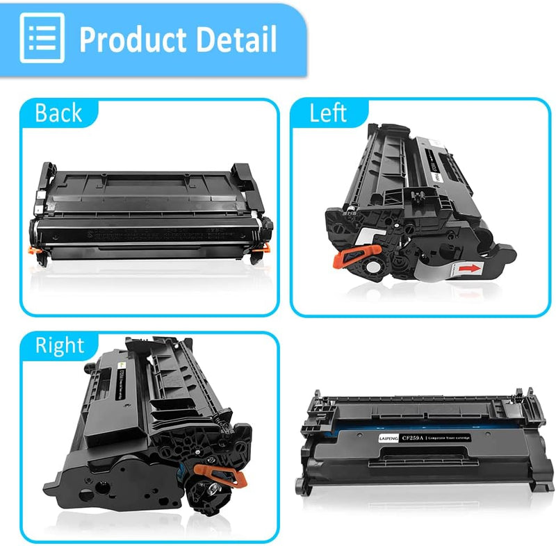 2 Packungen Kompatible Tonerkartusche 59A CF259A Standard Kapazität 3000 Seiten für HP Drucker M304a