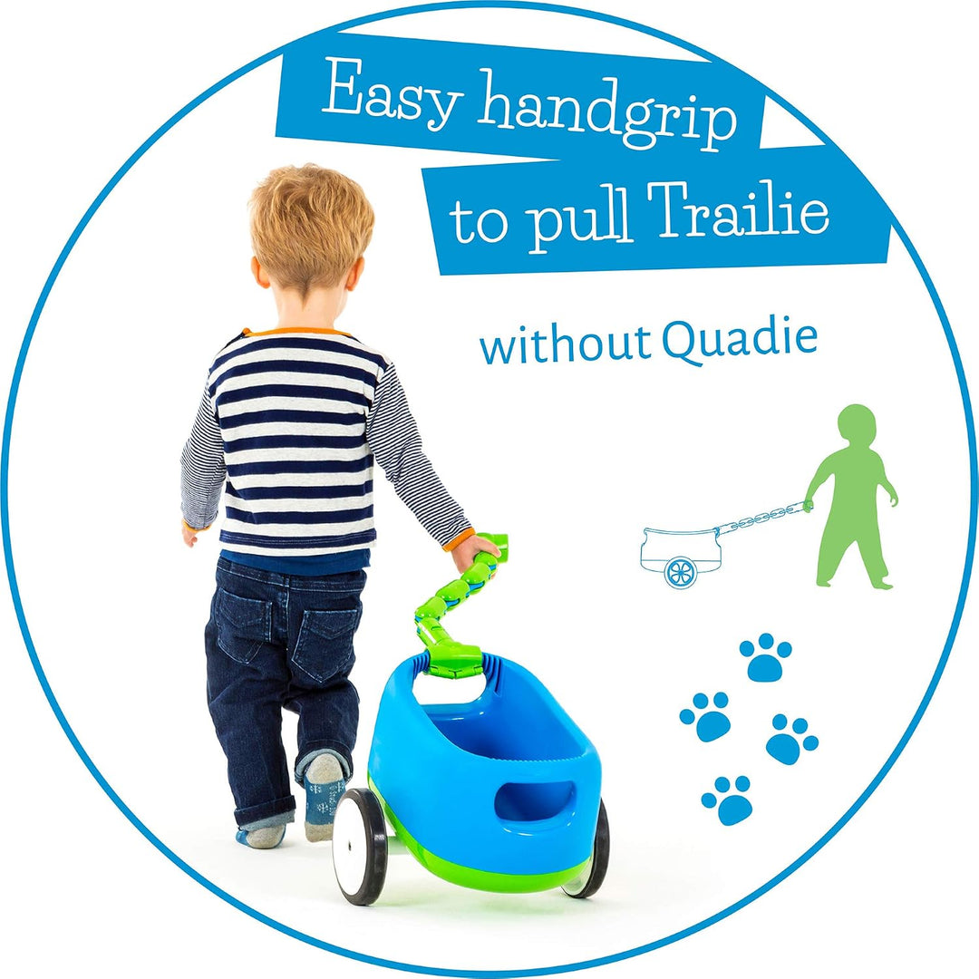 Chillafish CPQT01BLU Quadie + Trailie Cookie, Blau Quadie mit Trailie Blau, Quadie mit Trailie Blau