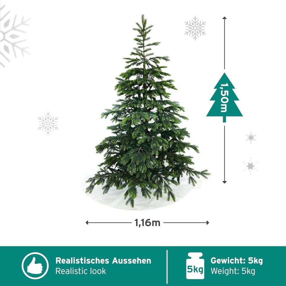 Künstlicher Weihnachten Baum – Christbaum künstlich klein – Weihnachtsbaum Kunststoff – Fake Tannenb