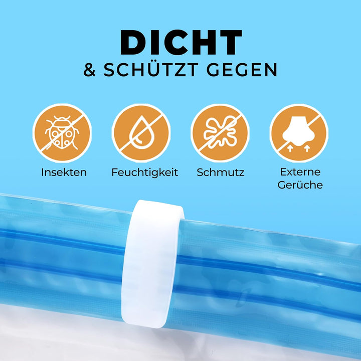 Die Vakuumbeutel für Kleidung und Bettdecken von figg (6er Set 2x XXL, 2x L und 2x S) - 6 Vakuumierb