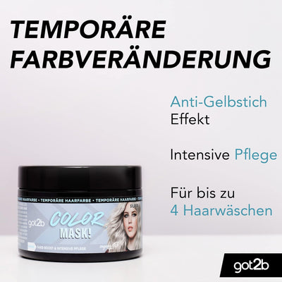 got2b Color Mask! Silber (150 ml), temporäre Haarfarbe für Farb-Boost & intensive Pflege in nur 5 Mi