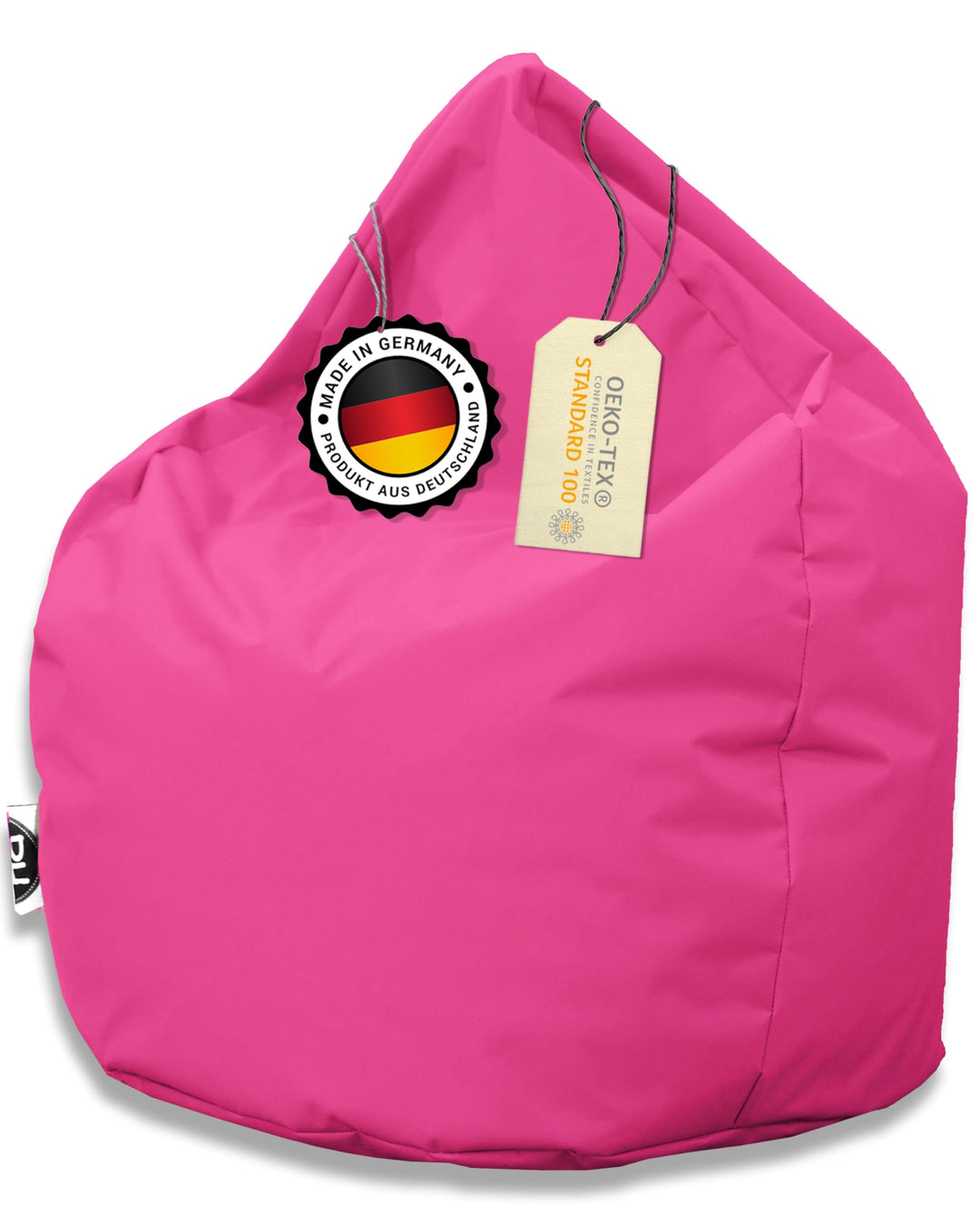 PATCH HOME Patchhome Sitzsack Tropfenform mit Reissverschluss Nachfüllbar - für In &amp; Outdoor - mit S
