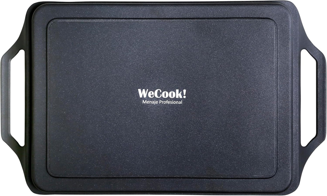 WECOOK! Ecochef Titan Grillplatte, Induktion Griddle-Pfanne 37 X 25 cm, Aluminiumguss, 5mm Dicke, Si