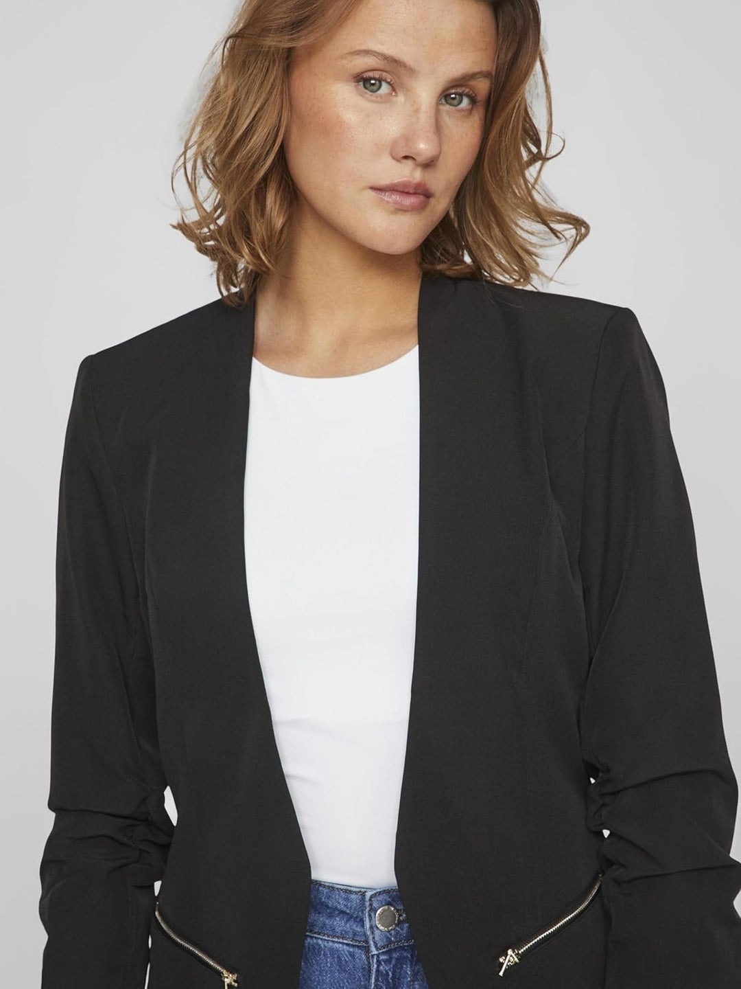 Vila Damen Blazer 36 Schwarz, 36 Schwarz
