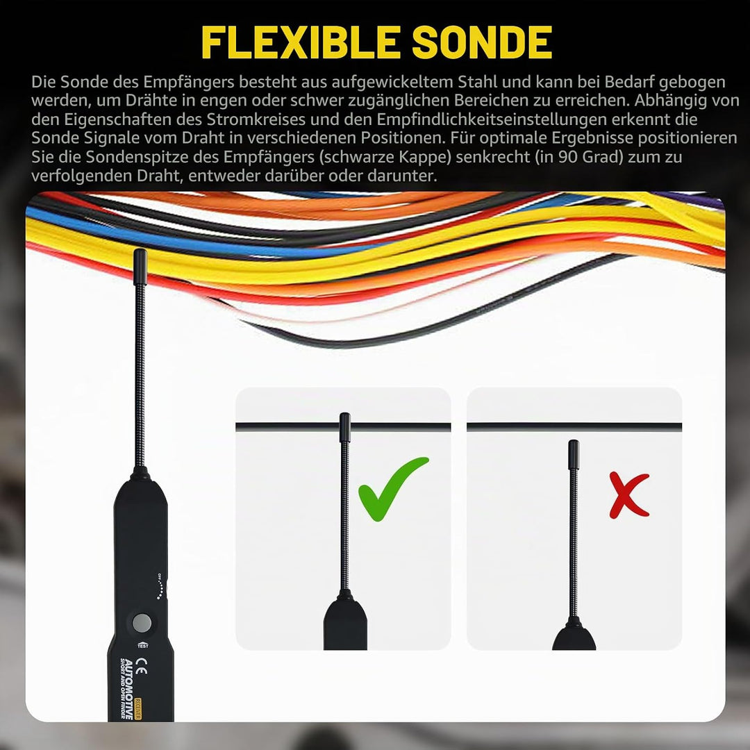 Generisches Fahrzeugleitung-Draht-Verfolger kurz & Open Finder Tester Auto-Reparatur-Werkzeug