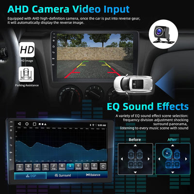 Podofo Autoradio 2 Din mit Wireless Apple Carplay & Android Auto, Android 13 2G+32G Doppel Din Auto