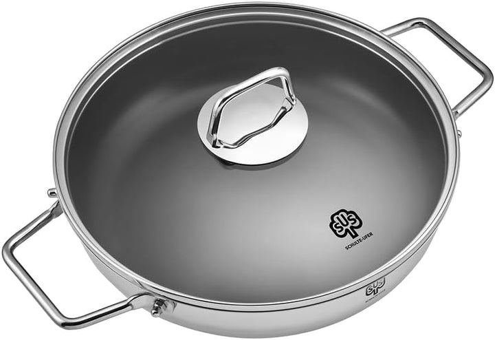 Schulte-Ufer beschichtete Schmorpfanne Wega aus Edelstahl mit einem Durchmesser von 26cm, 64056-965-