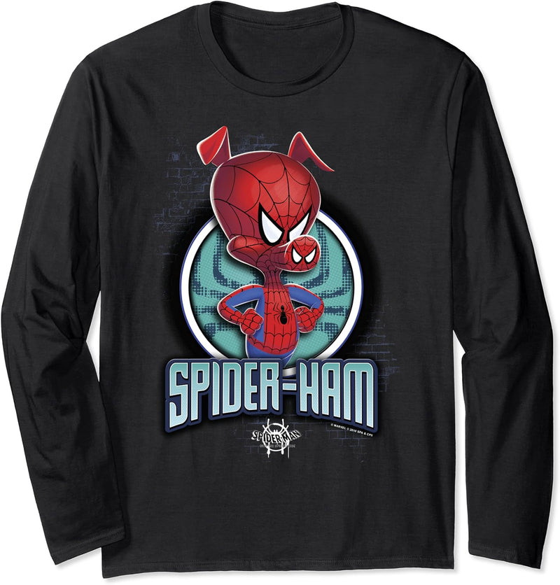 Marvel Spider-Man Spiderverse Spider-Ham Pose Langarmshirt