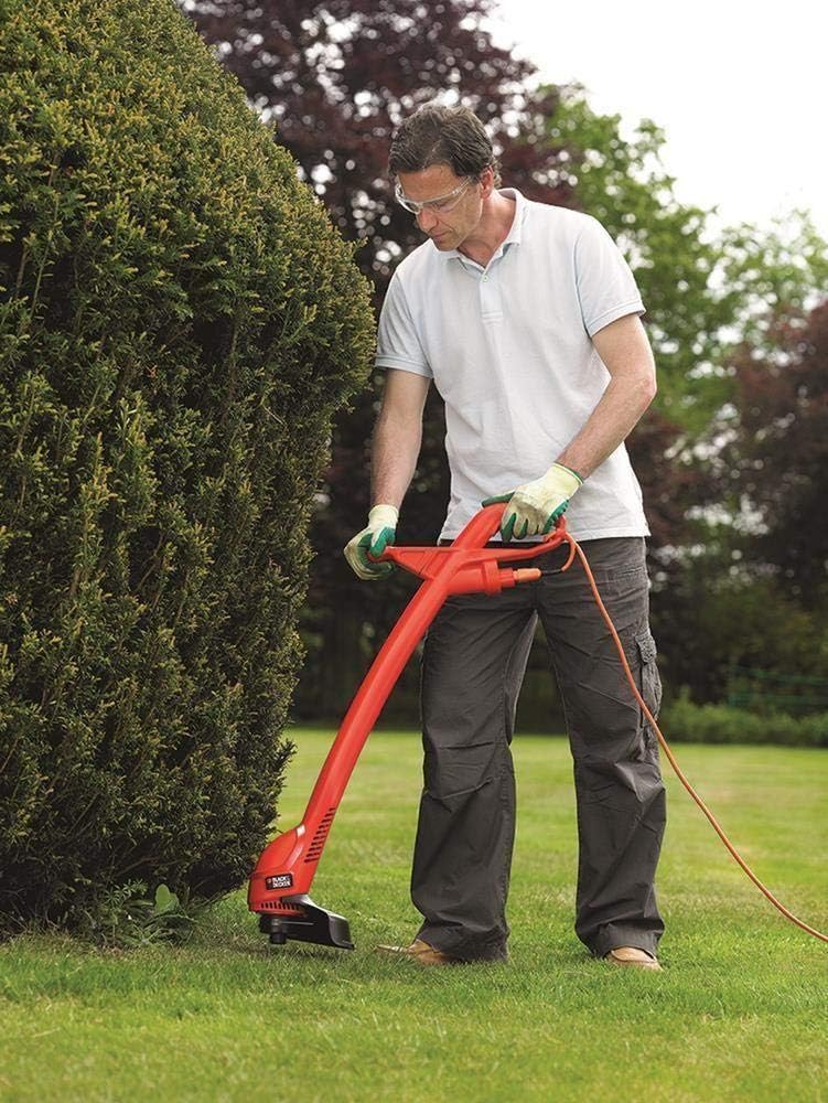 Black+Decker Elektro Rasentrimmer, Motorsense, (300W, 25 cm Schnittbreite, Zweihand-Ausführung, Fade