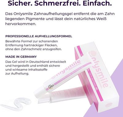 OnlySmile Doppelpack 2x Teeth Whitening Gel für weisse Zähne | Zahnaufhellung und Bleaching Gel mit