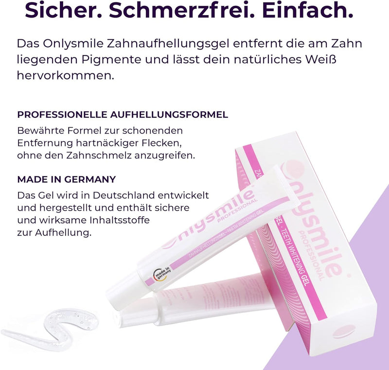 OnlySmile Doppelpack 2x Teeth Whitening Gel für weisse Zähne | Zahnaufhellung und Bleaching Gel mit