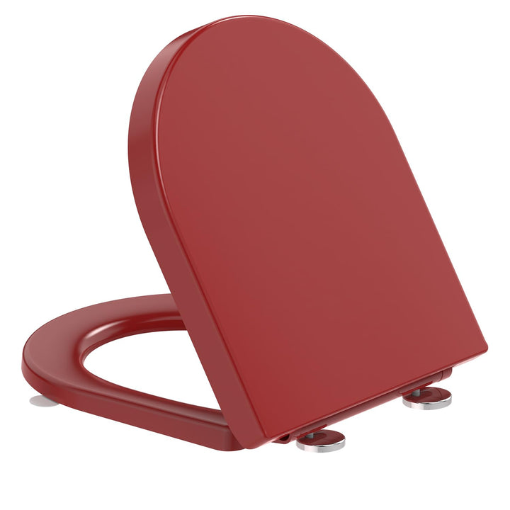 YEAUPE PRO Toilettendeckel mit Absenkautomatik D-Form [KURZ],WC Sitz mit Puller Lid,Toilettensitz mi