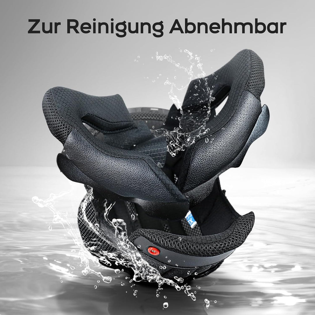 NENKI Jethelme Halbhelme Rollerhelm Sturzhelm Chopper Helm,Motorradhelm ECE 22.06 mit Doppelvisier S