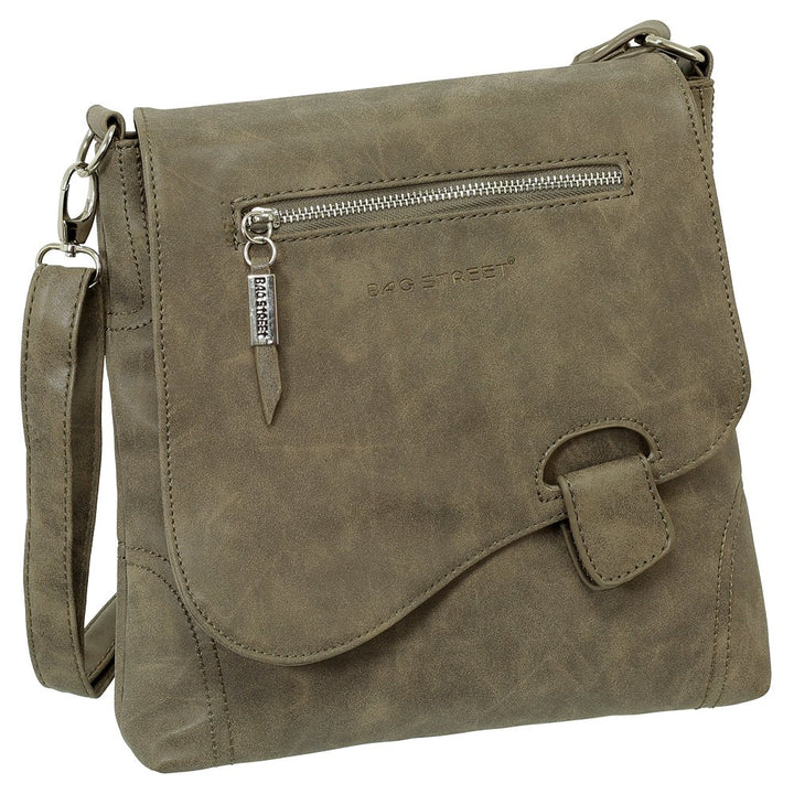 Ledershop24 Geschenkset - Handtasche Schultertasche Umhängetasche Wildleder-Imitat Used Look mit Rie