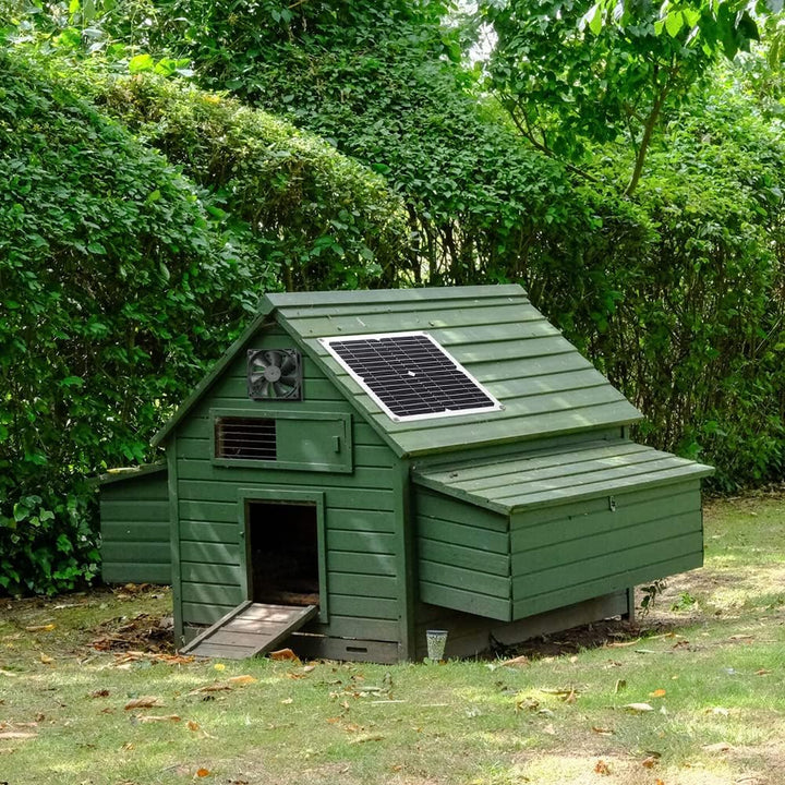 SUNYIMA Solarpanel Fan Kit, 12W wetterfest mit DC Fan für kleine Hühnerställe, Gewächshäuser, Schupp