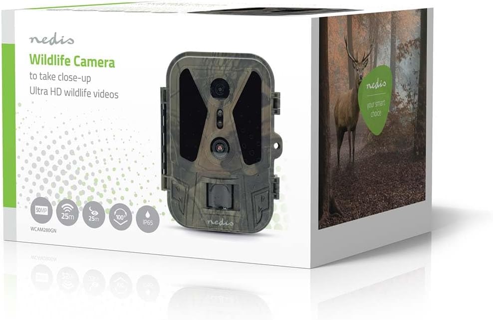 Wildlife Kamera - 4K@10fps - 50 MPixel - 8 MPixel CMOS - IP65 - Schwarz No-Glow IR - Nachtsicht - Bl