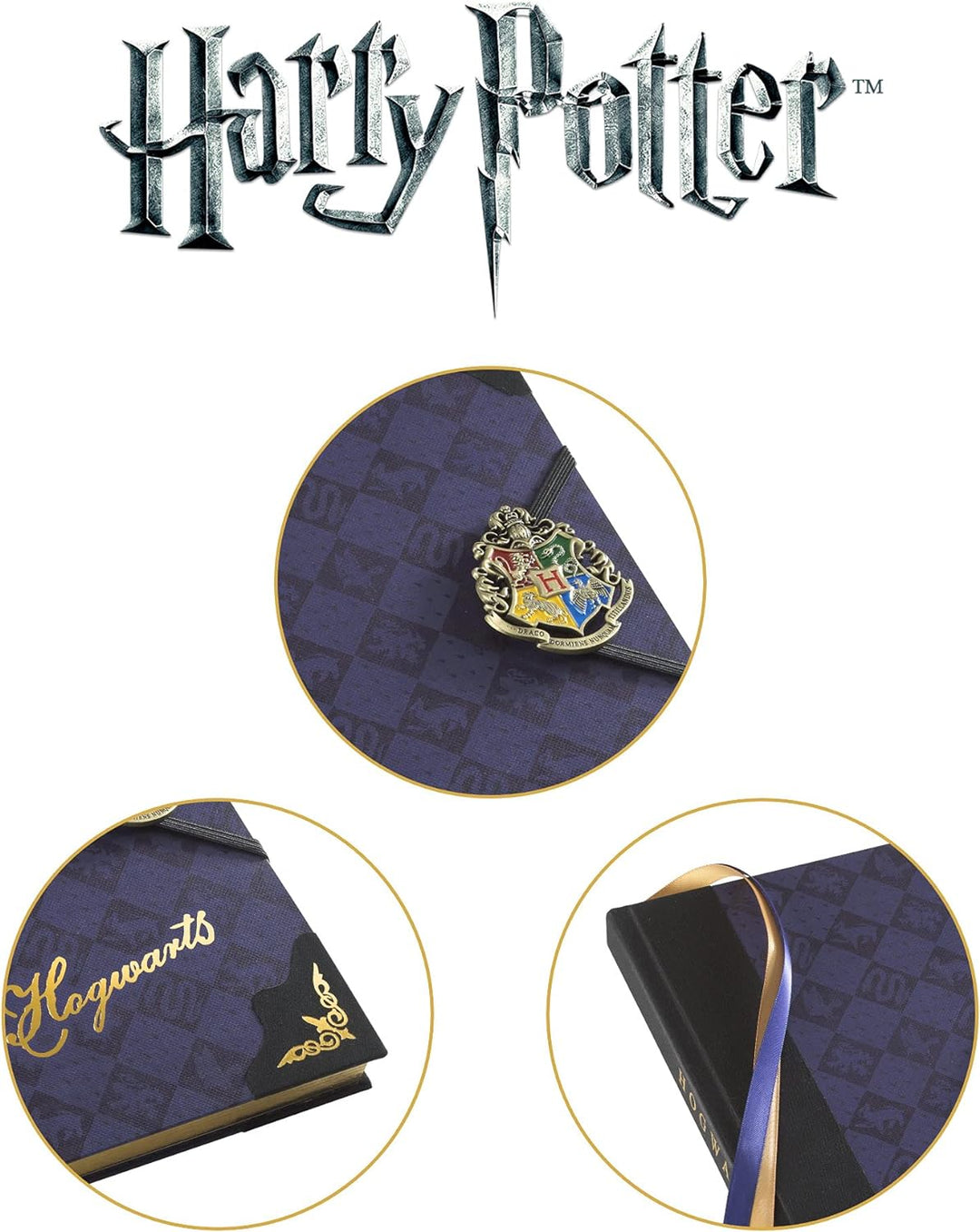 The Noble Collection NN7335 Harry Potter Premium Notizbuch Hogwarts Wappen Hardcover, gebunden, mit