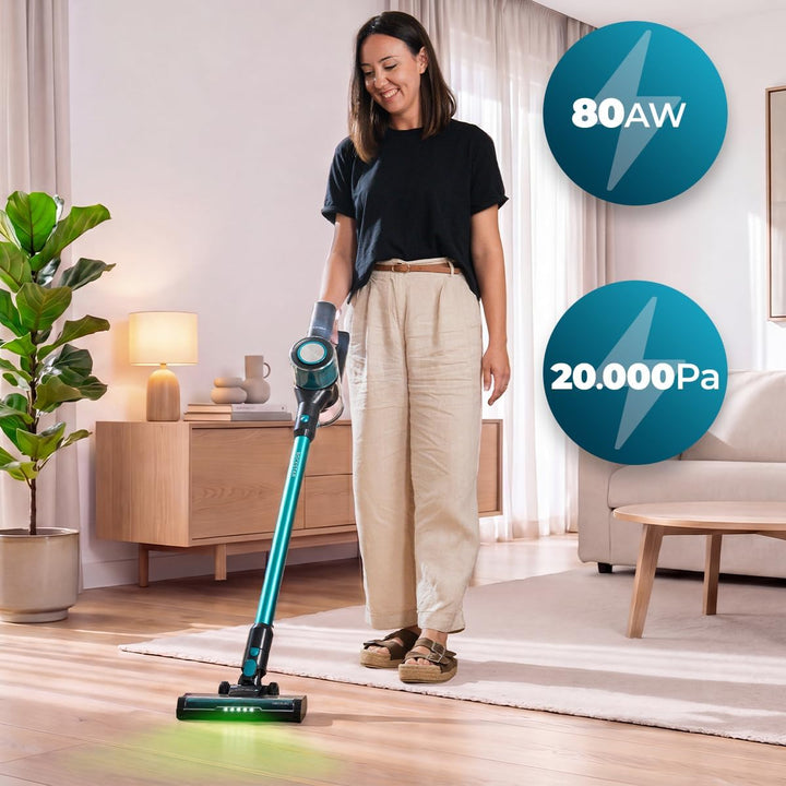 Cecotec Akku-Staubsauger Conga Rockstar P50 Neo. 20000 Pa, 265 W Brushless-Motor, bis zu 50 Min Lauf