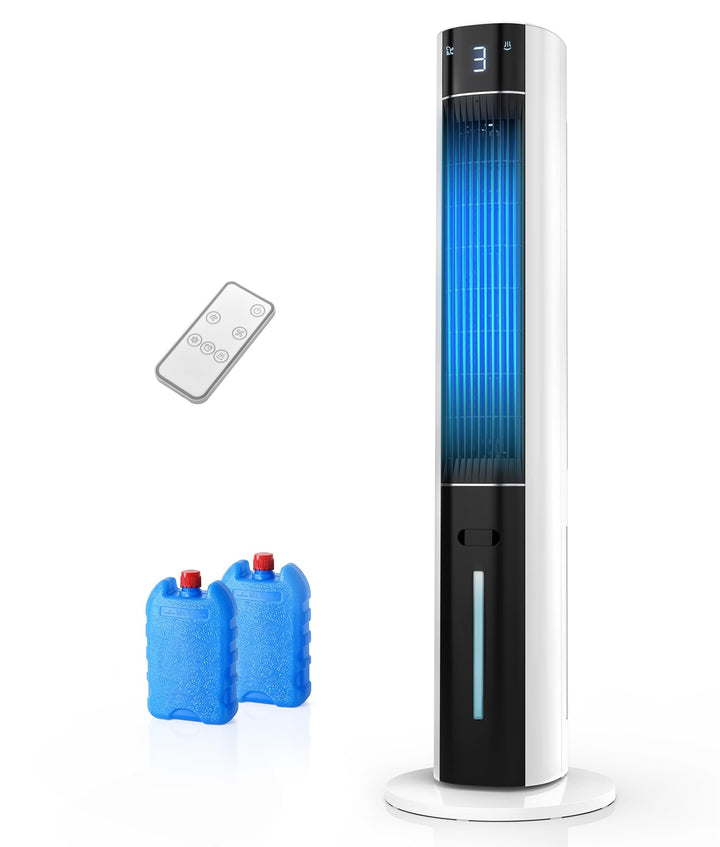 Turmventilator Luftkühler mit Wasserkühlung - Mobile Klimaanlage ohne Abluftschlauch, Ventilator mit