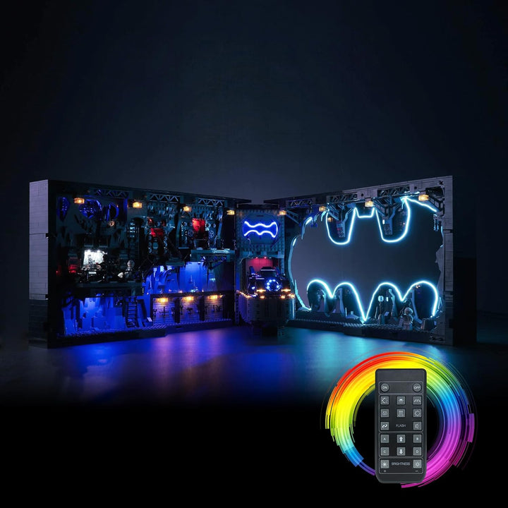 Fernbedienung Dekorationsbeleuchtungsset für Lego Batcave Shadow Box (Nicht Lego), Licht-Kit für Leg