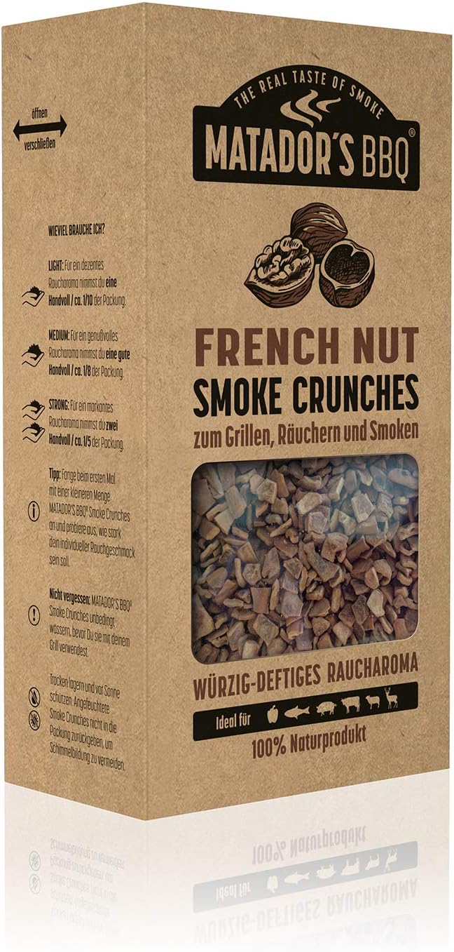 MATADOR'S BBQ Smoke Crunches Räucherchips zum Grillen, Räuchern und Smoken, nachhaltig und hochwerti