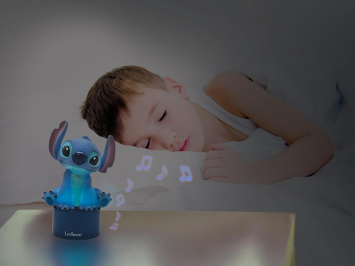 Lexibook, Disney Stitch, Nachtlicht mit Lautsprecher, Farbwechsel, weiches Licht, batteriebetrieben,
