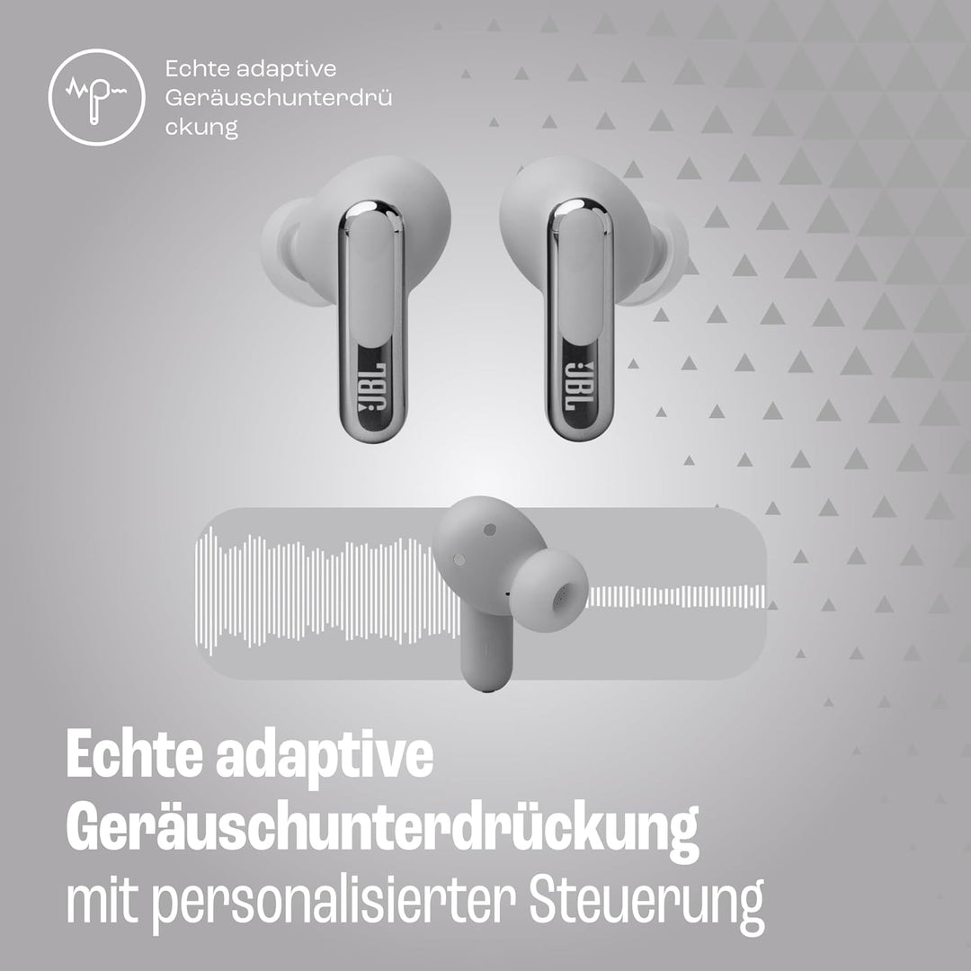 JBL Live Beam 3, Wireless Earbud-Kopfhörer mit Bluetooth, 48 Stunden Akkulaufzeit, True Adaptive Noi