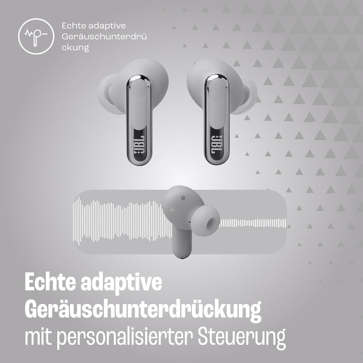 JBL Live Beam 3, Wireless Earbud-Kopfhörer mit Bluetooth, 48 Stunden Akkulaufzeit, True Adaptive Noi