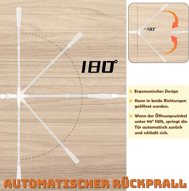 Froadp Türschutzgitter Baby Treppengitter 105-115cm Kindergitter ohne Bohren Türgitter mit Tür für H